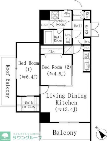 堀之内マンションの物件間取画像